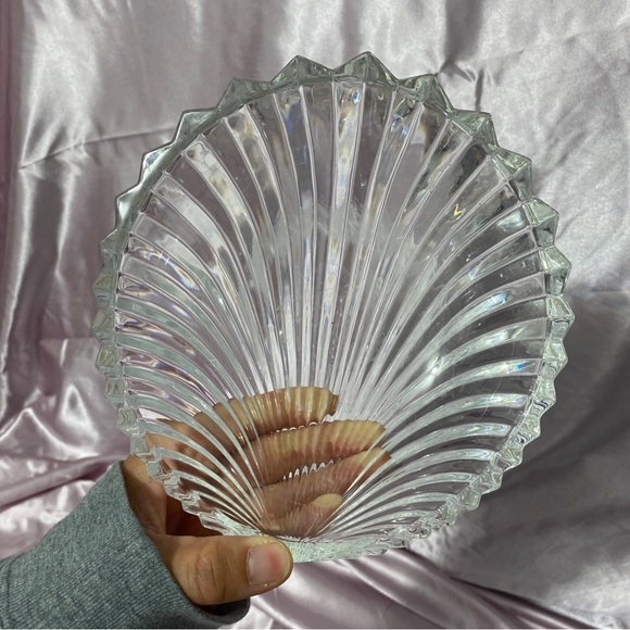 VILLEROY AND BOCH CRYSTAL SHELL JEWELRY TRINKET DISH BOWL - Picture 2 of 4